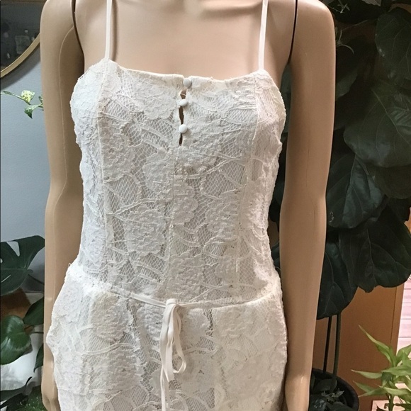 ZARA Lace Ramper Ecru Summer Jumpsuit New - Picture 4 of 11